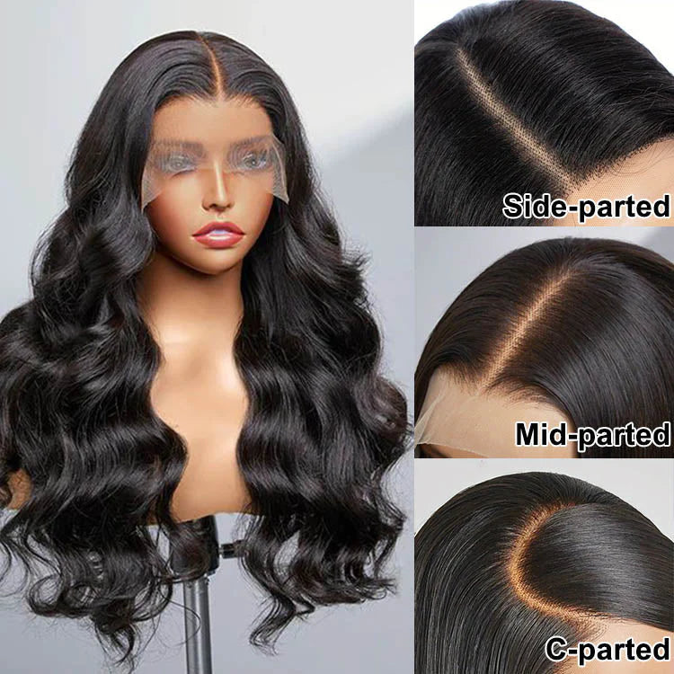 Royal Raw Remy hair - B1 Black Body wave HD Lace glueless pre-plucked