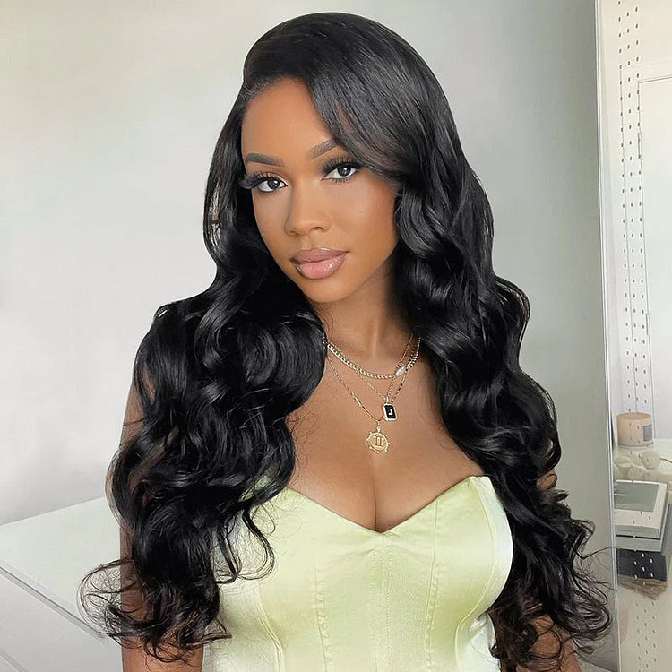Royal Raw Remy hair - B1 Black Body wave HD Lace glueless pre-plucked
