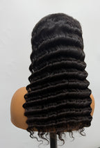 Deep wave double drawn HD lace Wig