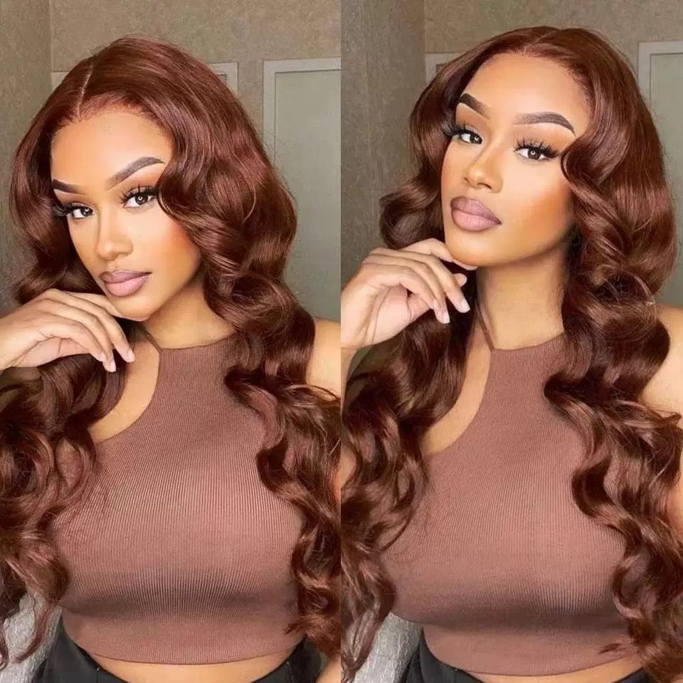 Chocolate Brown Body Wave  13x4 Frontal Lace