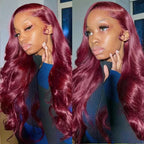 Burgundy red Loose Wave Frontal Lace