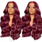 Burgundy red Loose Wave Frontal Lace