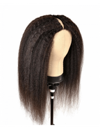 Royal Raw Remy hair - B1 Black Yaki Straight HD Lace glueless pre-plucked