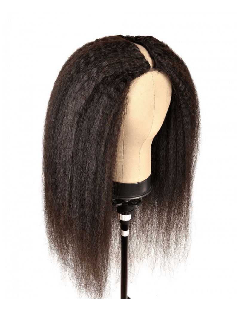 Royal Raw Remy hair - B1 Black Yaki Straight HD Lace glueless pre-plucked