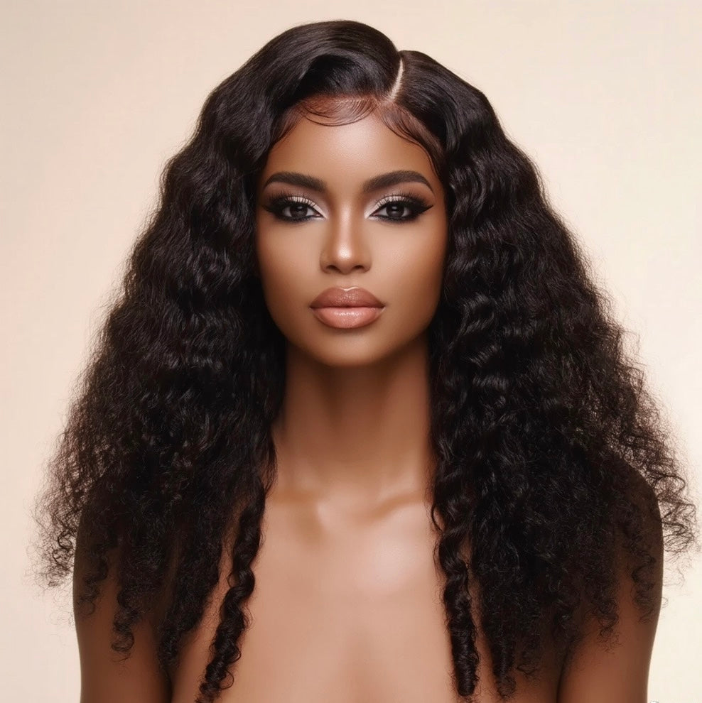 Kinky Straight hair 13x4 Frontal Lace