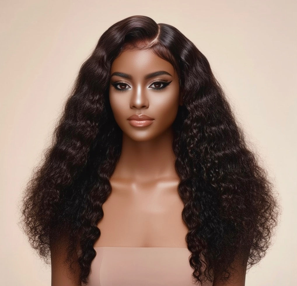 Kinky Straight hair 13x4 Frontal Lace