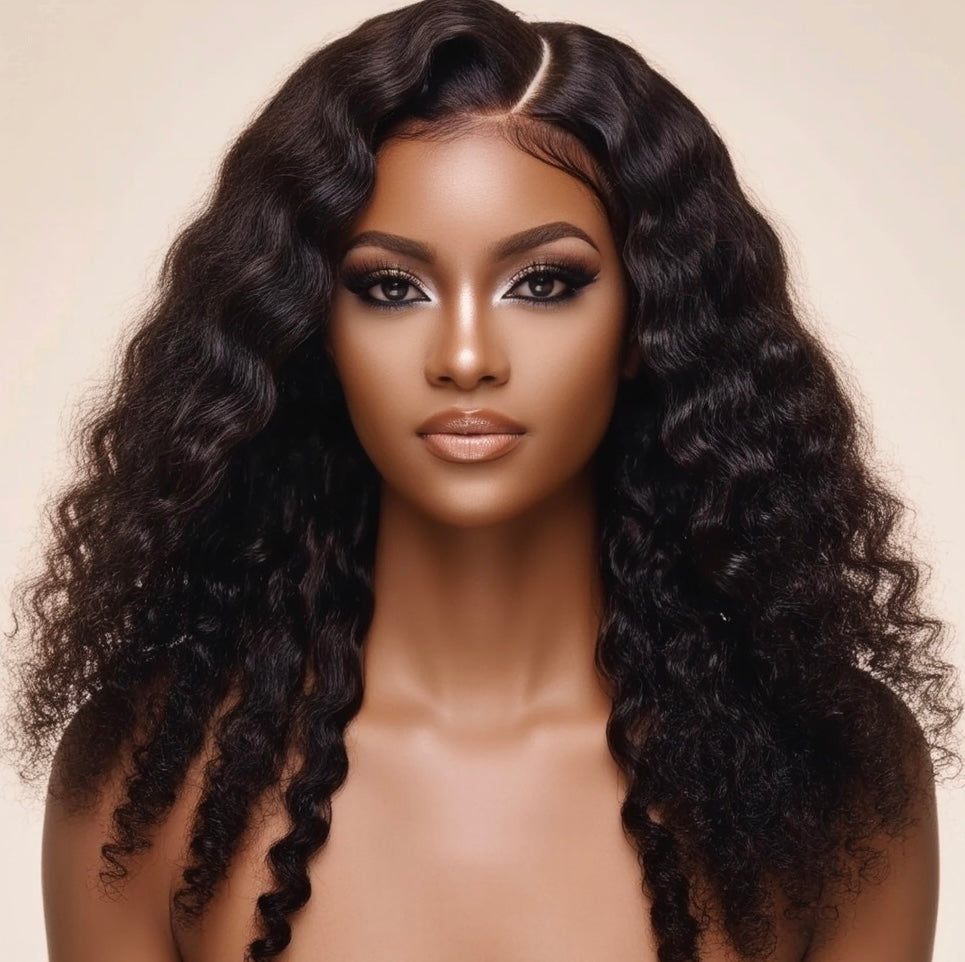 Kinky Straight hair 13x4 Frontal Lace