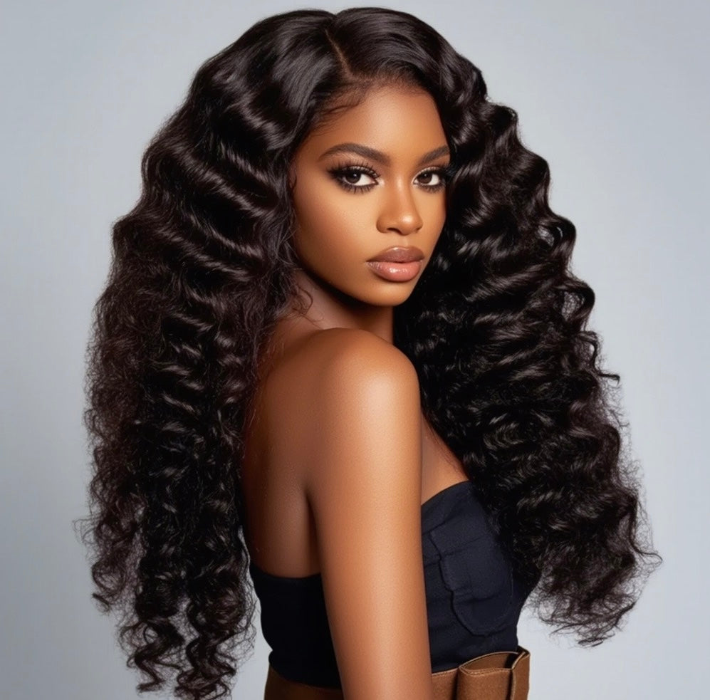 Loose Wave Black HD Lace 180%density