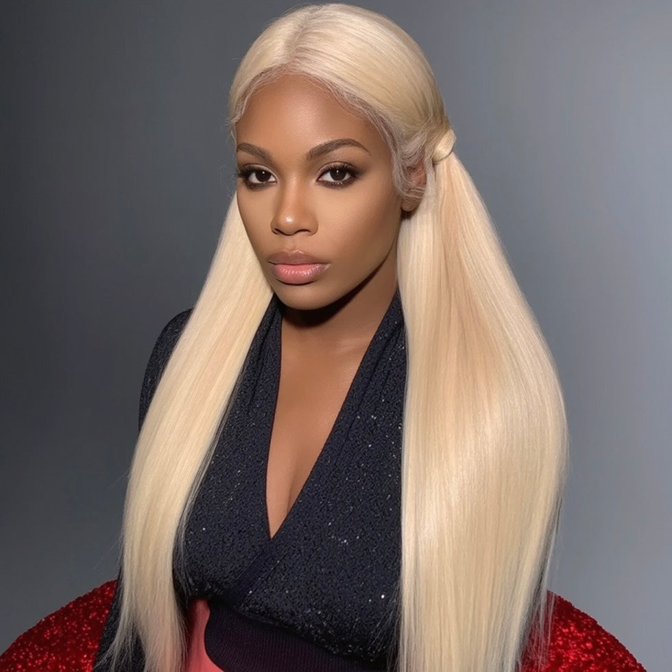 Mii+ Signature- #613 Blonde SDD Bone straight 13X4 Frontal Lace