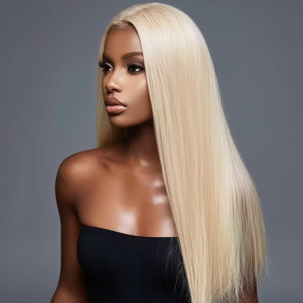 Mii+ Signature- #613 Blonde SDD Bone straight 13X4 Frontal Lace
