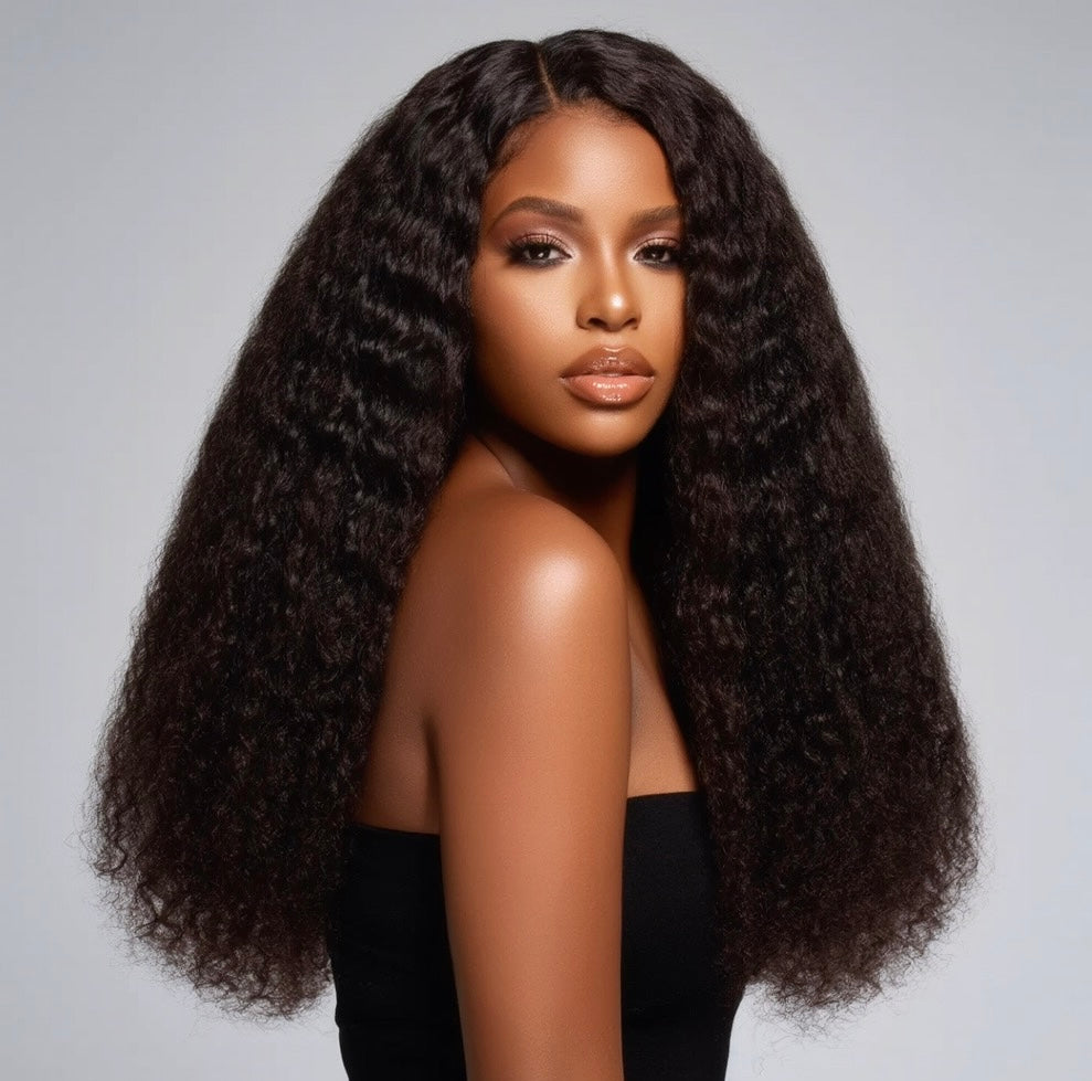 Kinky Straight hair 13x4 Frontal Lace