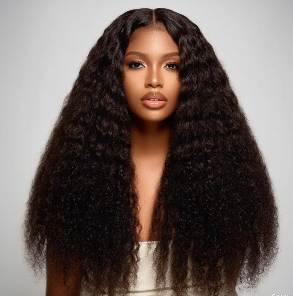 Kinky Straight hair 13x4 Frontal Lace