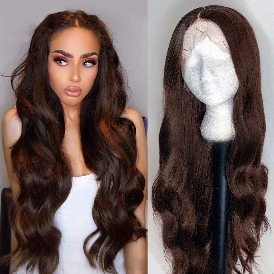 Chocolate Brown Body Wave  13x4 Frontal Lace