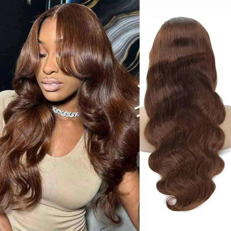 Chocolate Brown Body Wave  13x4 Frontal Lace