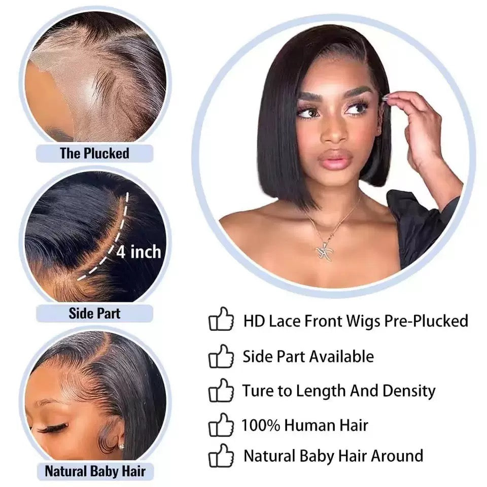 Bob Bone straight 13x4 Frontal Lace