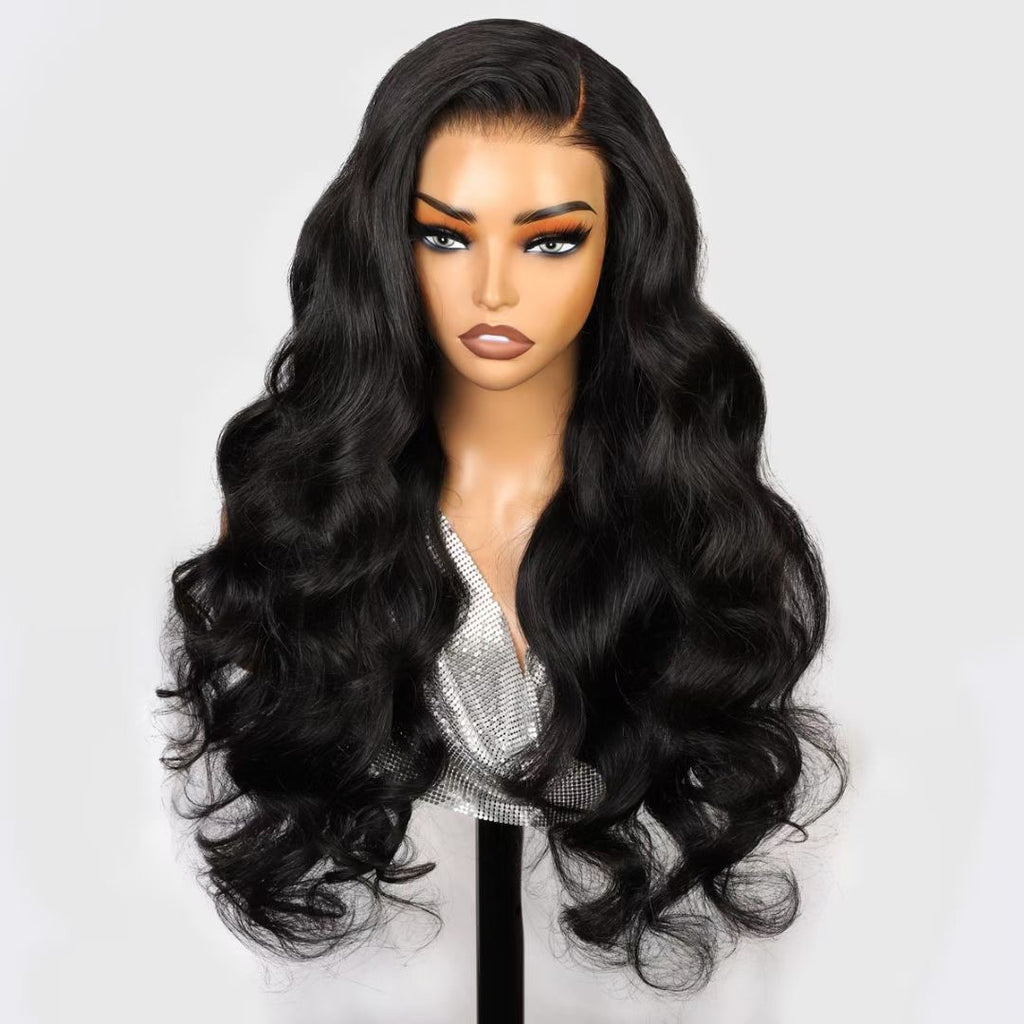 Royal Raw Remy hair - B1 Black Body wave HD Lace glueless pre-plucked