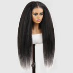 Royal Raw Remy hair - B1 Black Yaki Straight HD Lace glueless pre-plucked