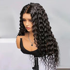 Royal Raw Remy hair - B1 Black Deep wave HD Lace glueless pre-plucked