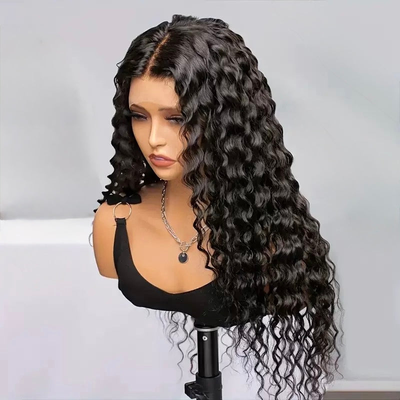 Royal Raw Remy hair - B1 Black Deep wave HD Lace glueless pre-plucked