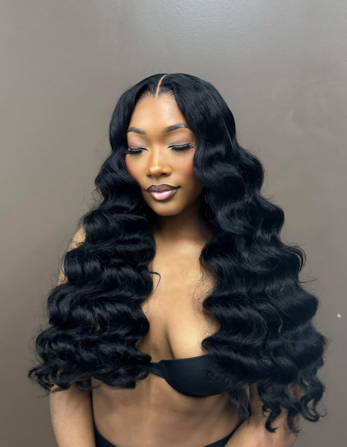 Royal Raw Remy hair - B1 Black Loose Deep HD Lace glueless pre-plucked