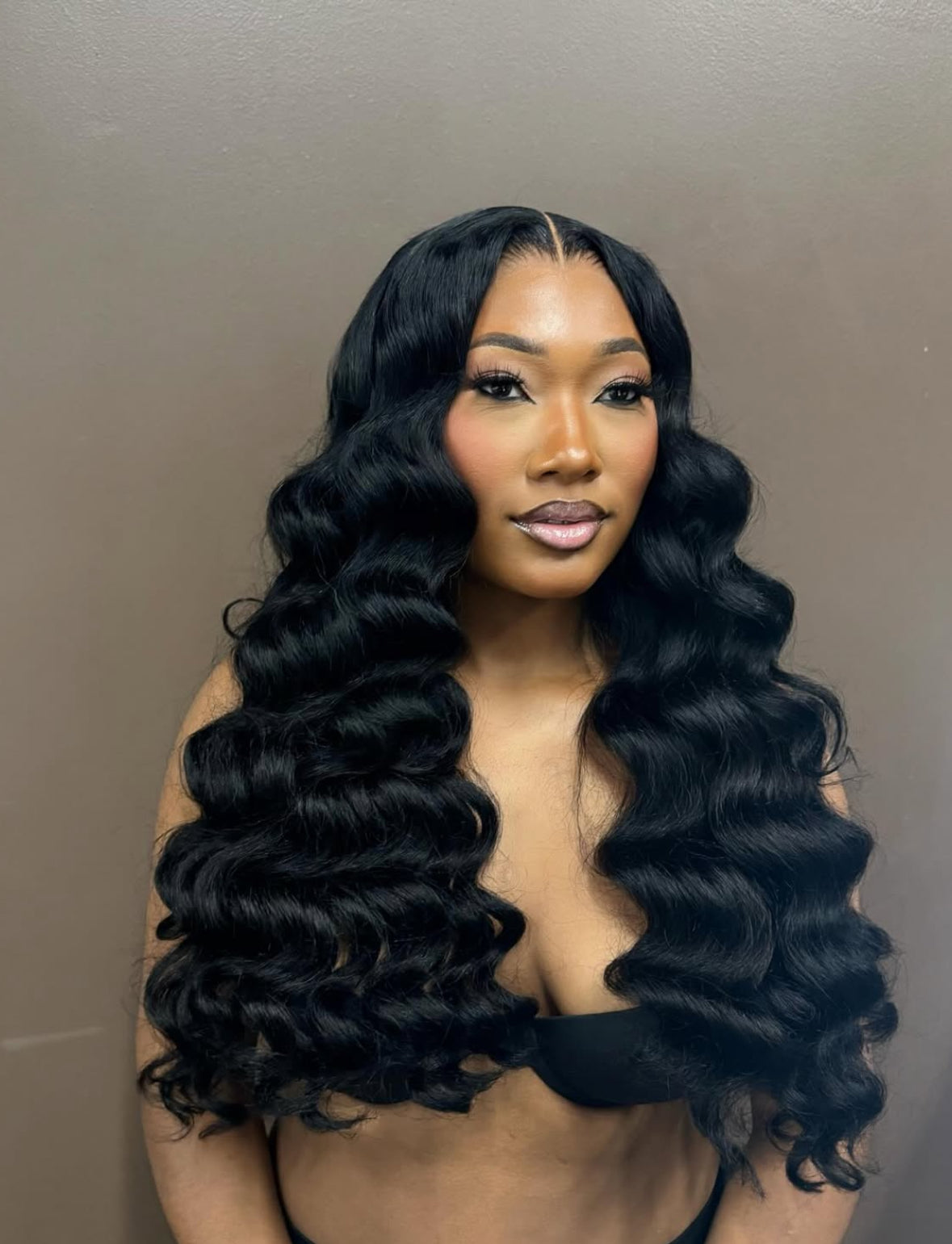 Royal Raw Remy hair - B1 Black Loose Deep HD Lace glueless pre-plucked