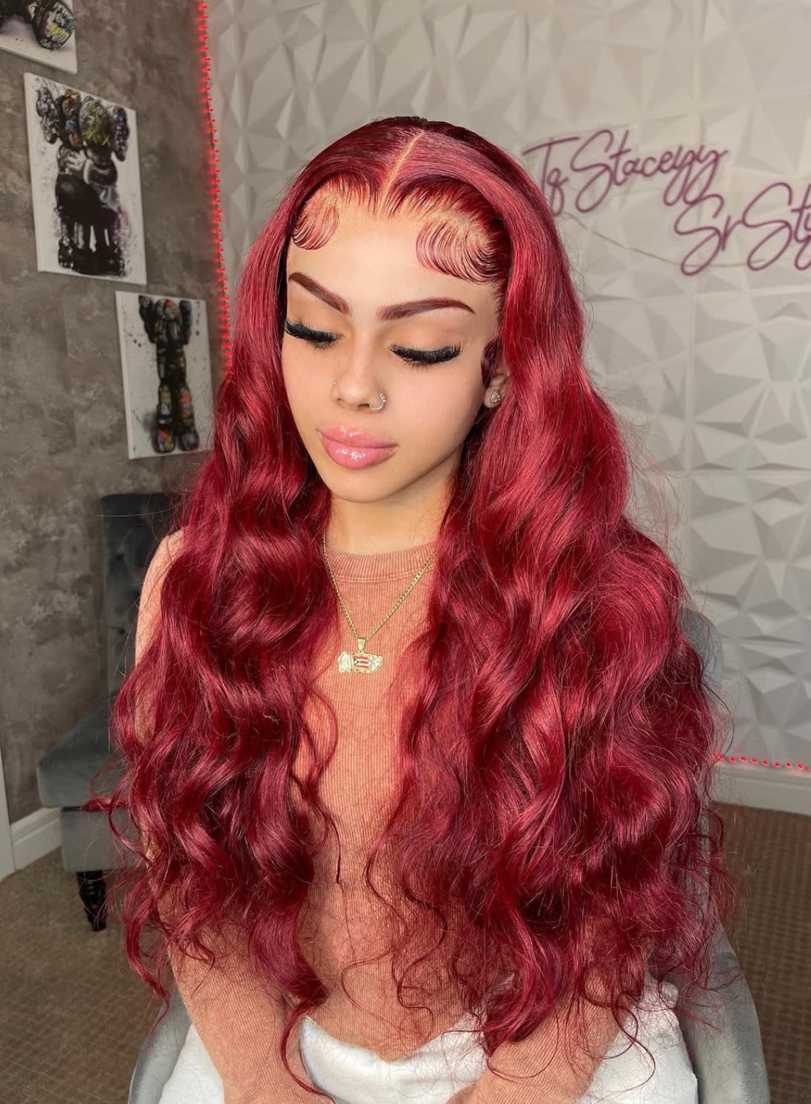 Mii+ Smart | 99J Burgundy Red Body Wave Frontal Lace