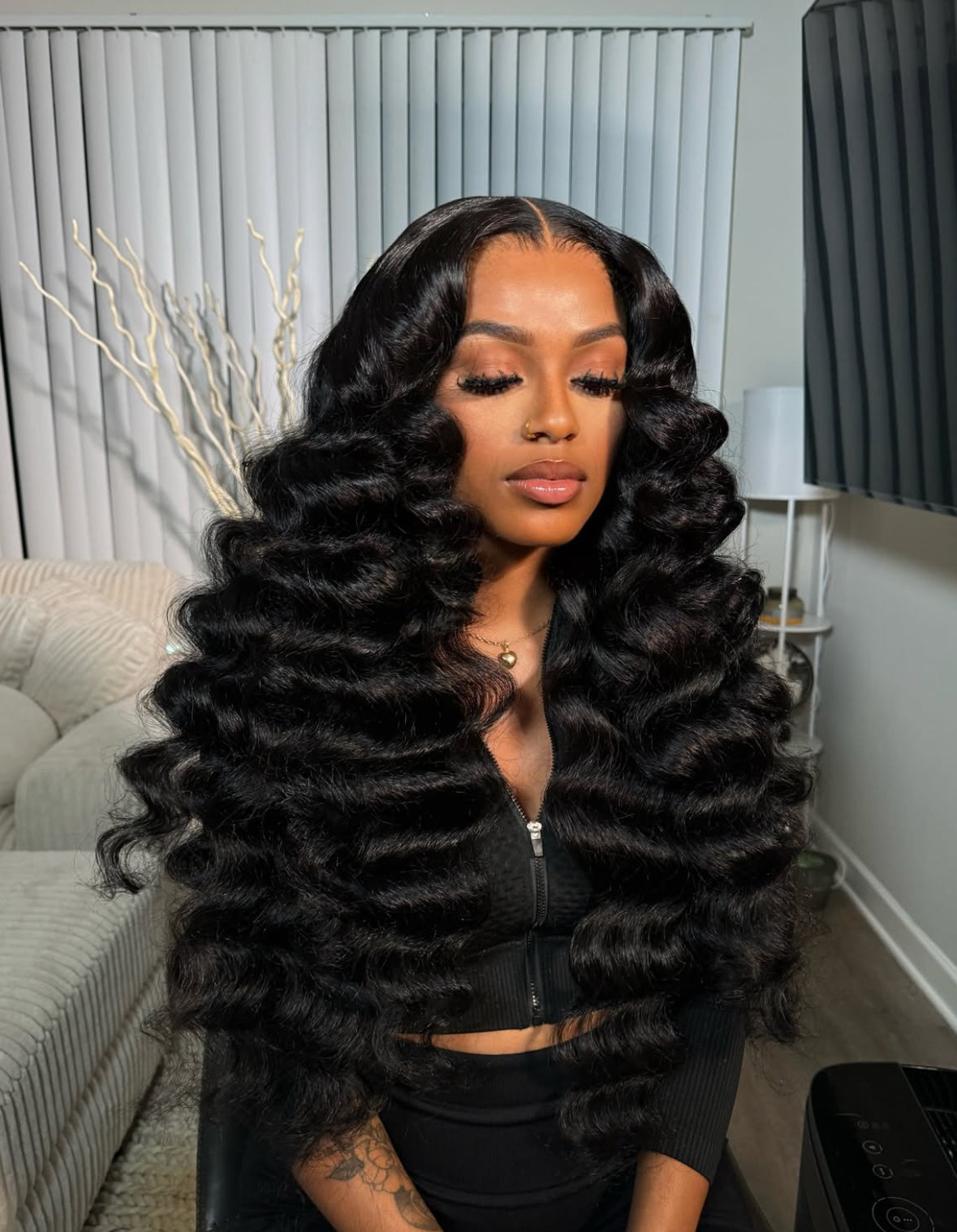 Royal Raw Remy hair - B1 Black Loose Deep HD Lace glueless pre-plucked