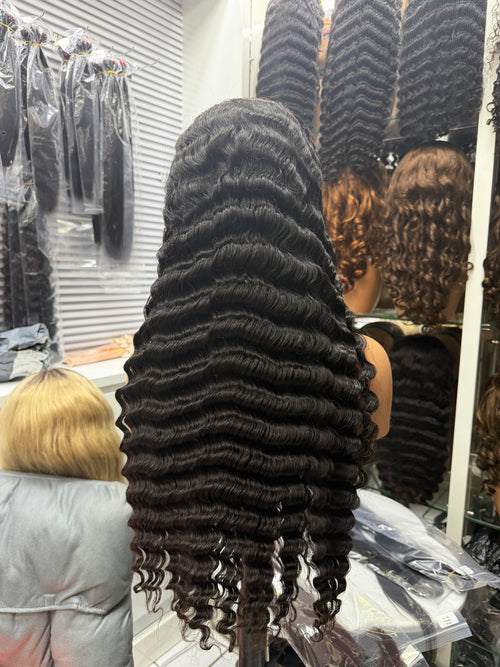 Deep Wave Double drawn HD Lace Wig  250%density