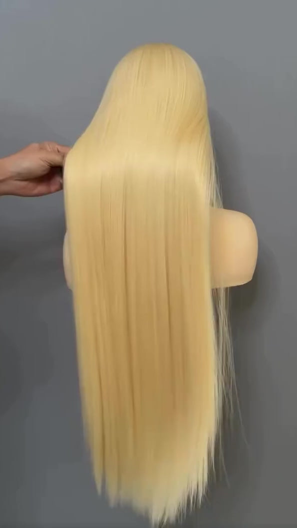 Mii+ Signature- #613 Blonde SDD Bone straight 13X4 Frontal Lace
