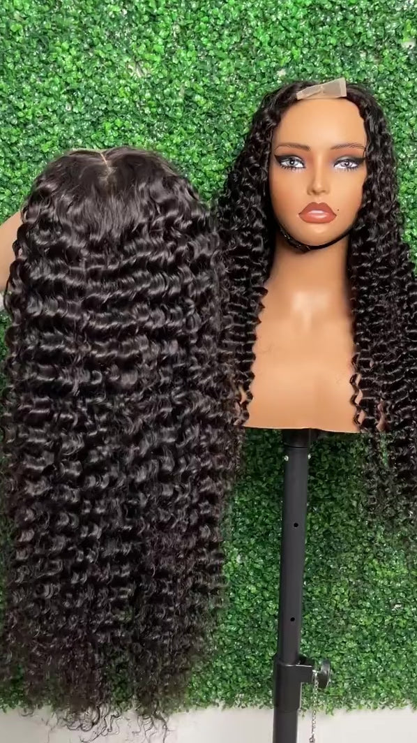Royal Raw Remy hair - B1 Black Deep wave HD Lace glueless pre-plucked