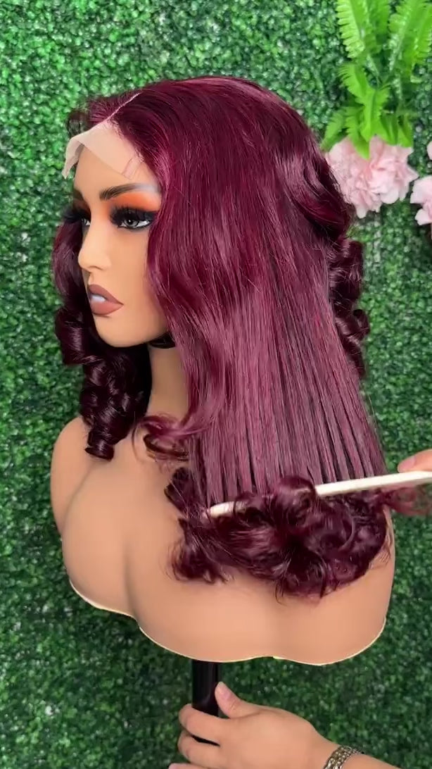 Mii+ Signature- 99J Burgundy red Bouncy Curly