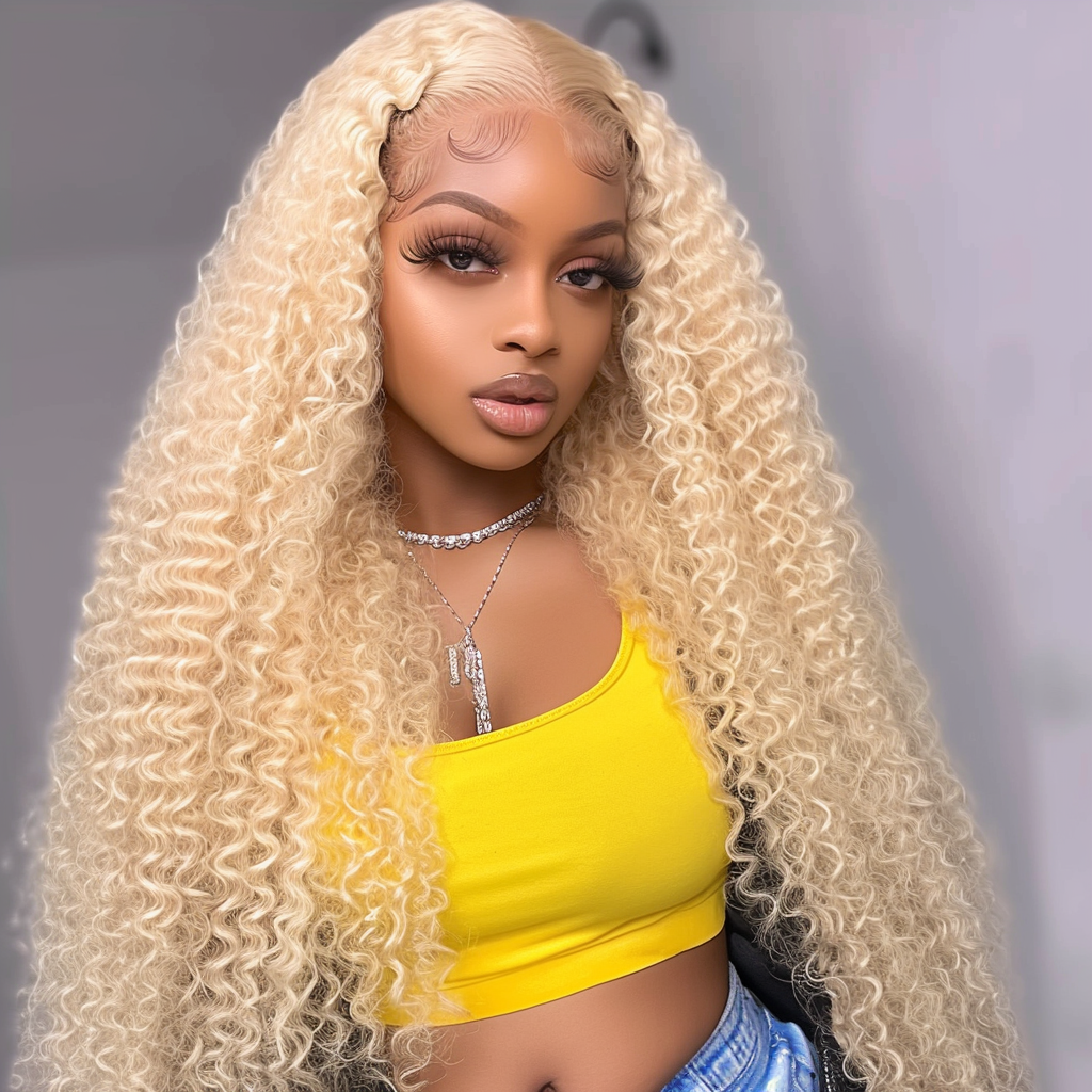 Mii+ Signature- #613 blonde jerry Curly 180% density