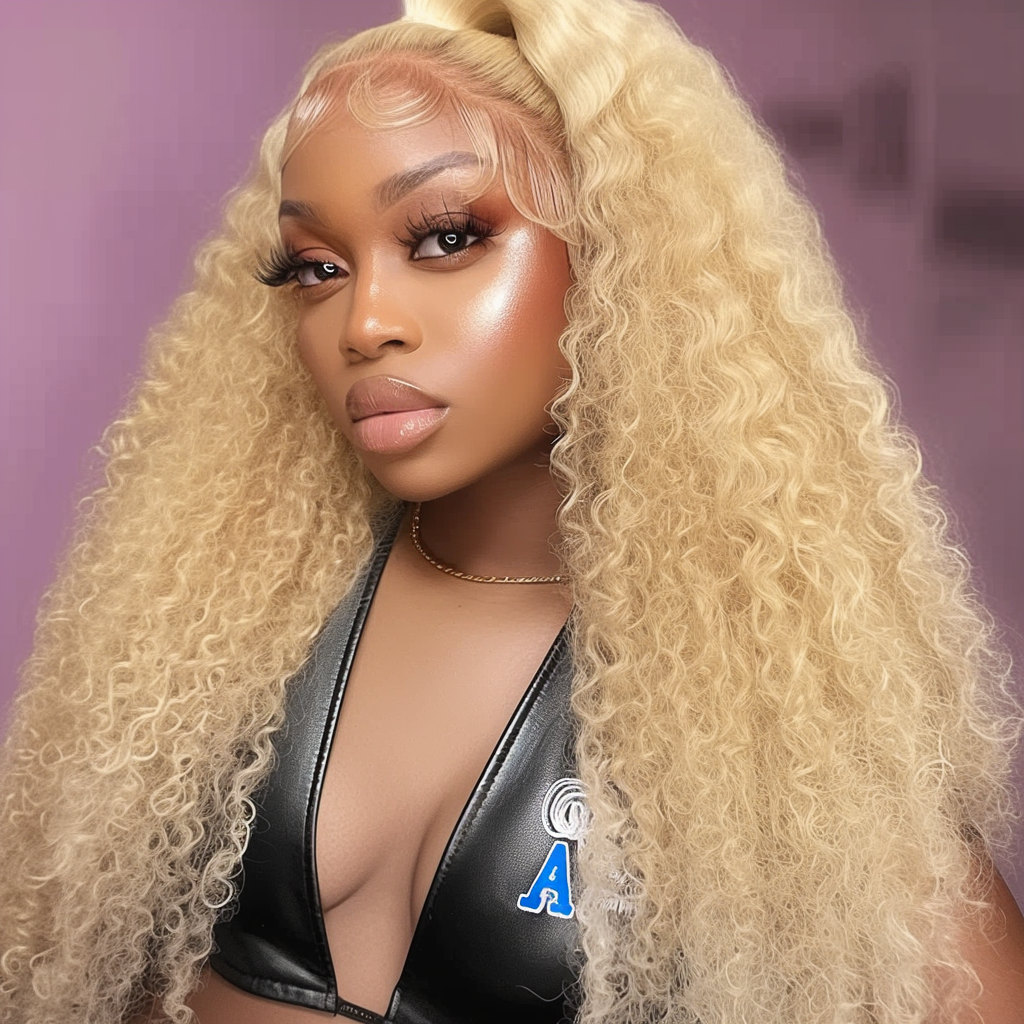 Mii+ Signature- #613 blonde jerry Curly 180% density