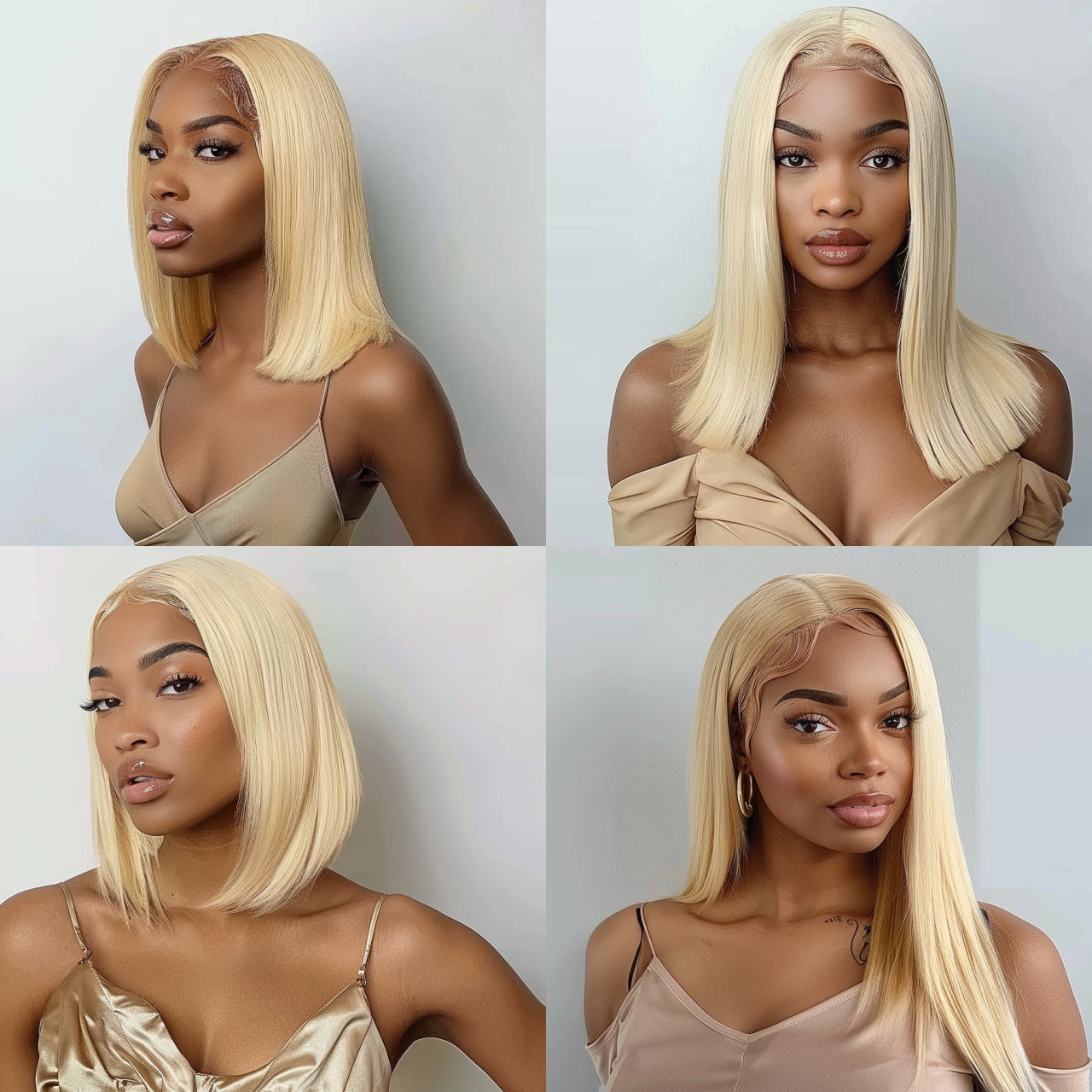 Mii+ Signature-Bob #613 blonde straight 180% density