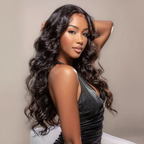 Royal Raw Remy hair - B1 Black Body wave HD Lace glueless pre-plucked