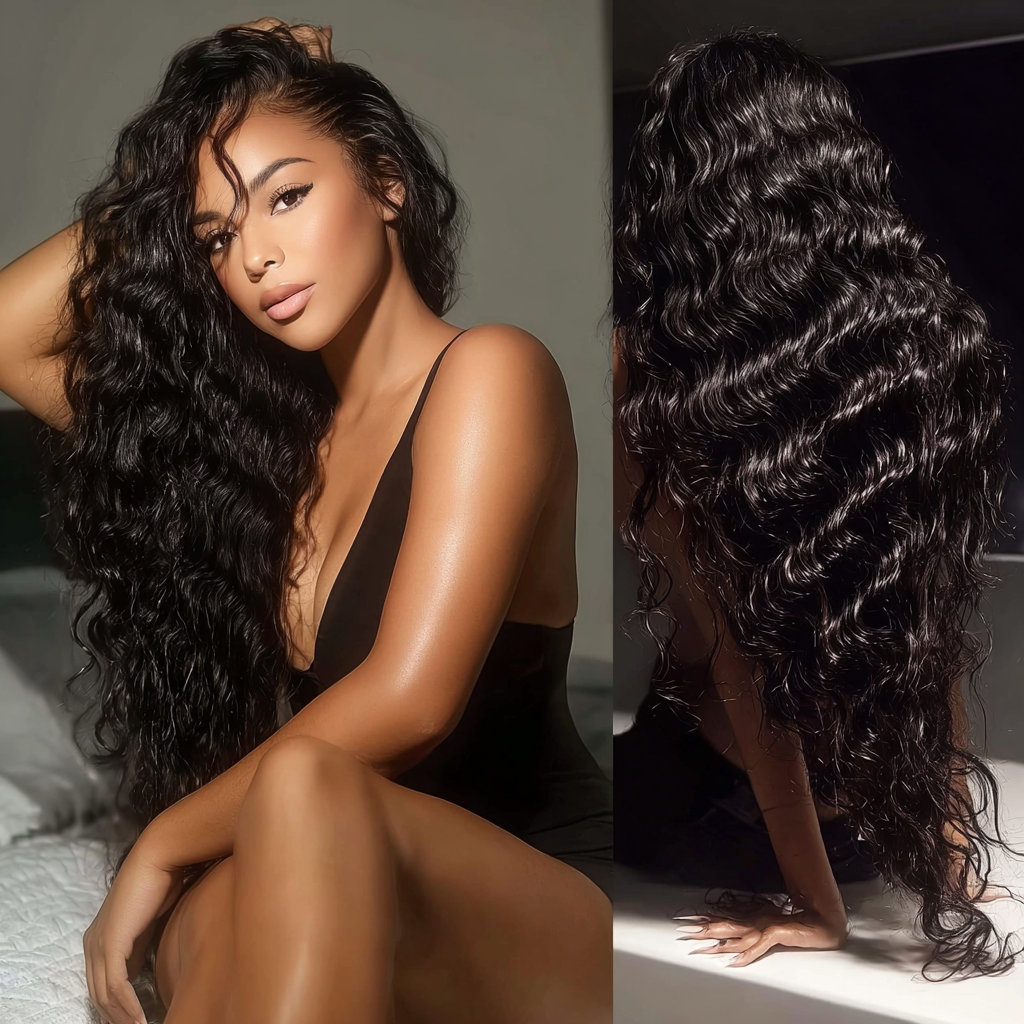 Royal Raw Remy hair - B1 Black Loose Deep HD Lace glueless pre-plucked