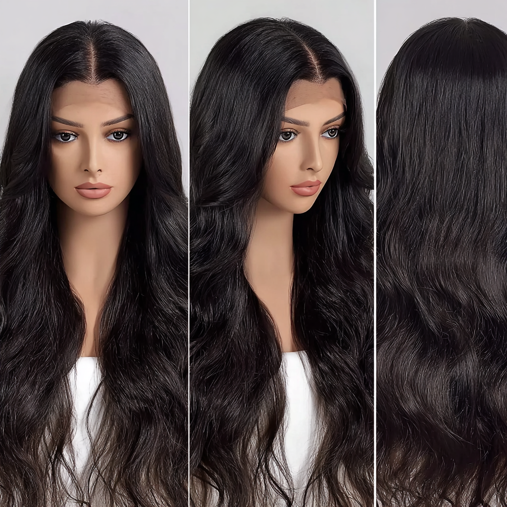 Royal Raw Remy hair - B1 Black Body wave HD Lace glueless pre-plucked